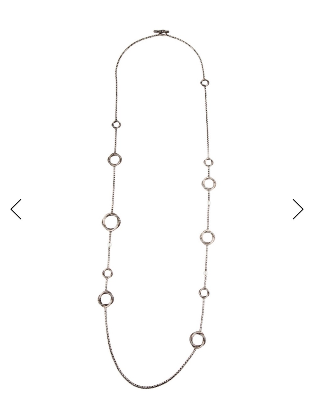 David Yurman Pearl infinity station necklace